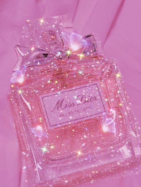 Cool Perfume, Kate Spade Perfume, Pink Glitter Wallpaper, Perfume Art, Glittery Wallpaper, Pink Wallpaper Girly, Pink Tumblr Aesthetic, Pink Wallpaper Backgrounds, Pink Perfume