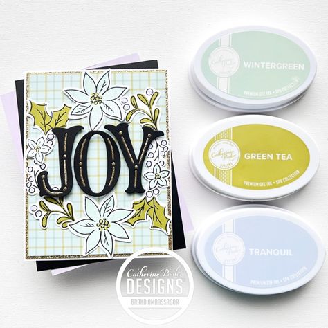 Joy with a bit of drama | Catherine Pooler Release Day – Tsuruta Designs Catherine Pooler Cards, Glitter Cardstock, Card Challenges, Coffee Love, Ink Color, Green Tea, Gold Glitter, Shop My, Card Stock