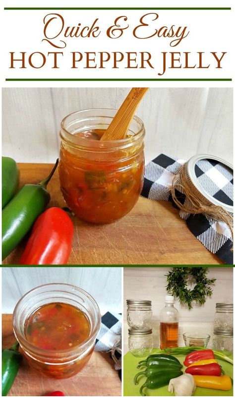 The best part of this recipe is that you can whip up a batch in no time. Perfect for holiday parties, family gatherings, or game-day snacks. This sweet and spicy Hot Pepper Jelly is one of our favorite appetizer recipes to take to any party. pepper jelly recipe pinterest pin Sweet Red Pepper Jelly Recipe, Best Pepper Jelly Recipe, Sweet Pepper Jelly, Hot Pepper Jelly Recipe, Red Pepper Jelly Recipe, Summer Canning, Pepper Jelly Recipe, Sweet Pepper Recipes, Pepper Jam