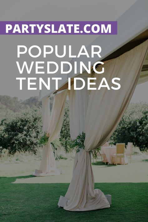 Tent Alternatives For Wedding, Backyard Tent Wedding On A Budget, Outdoor Wedding Shade Ideas, Canopy Tent Decorations, Tent Draping Wedding, Wedding Canopy Ideas, Tent Wedding Reception Layout, Party Tent Decorating Ideas, Tent Wedding Decorations