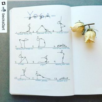 Yoga Stick Figures, Weekly Log, Bullet Journal Notebook, Yoga Journal, Dot Journals, Bujo Inspiration, Arte Sketchbook, Bullet Journal Inspo, Journal Layout