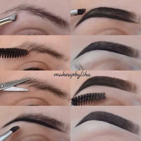 Easy Eye Makeup Tutorial, Membentuk Alis, Maquillage On Fleek, Eyebrow Makeup Tutorial, Brow Tutorial, Prom Eye Makeup, Beginners Eye Makeup, Eyebrow Makeup Tips, Eyebrow Eyeshadow