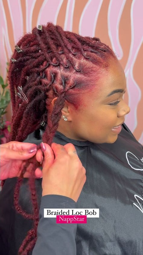 Annette Roche | Loving this Braided Loc Bob✨ Book appreciation at www.NappStar.com #locs #locnation #locnation | Instagram Loc Bob, Bob Books, Locs, Braids, Hair, Instagram, Plaits