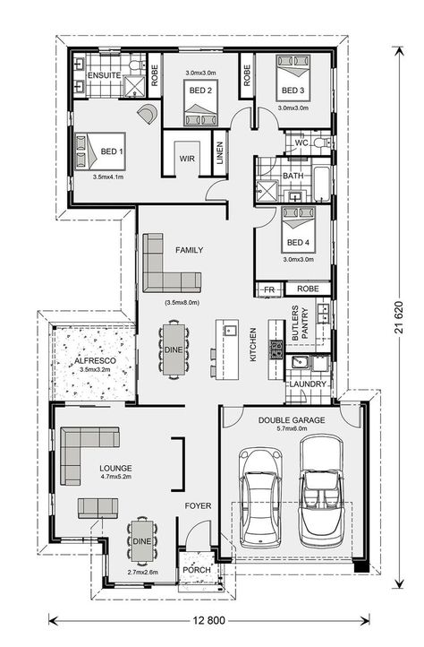 Northside 273, Home Designs in | G.J. Gardner Homes | Building plans house, Home design floor plans, House plans south africa House Building Plans, Practical House, House Plans South Africa, House Plans With Pictures, Bungalow Floor Plans, Basement House Plans, Affordable House Plans, Porch House Plans, House Plans One Story