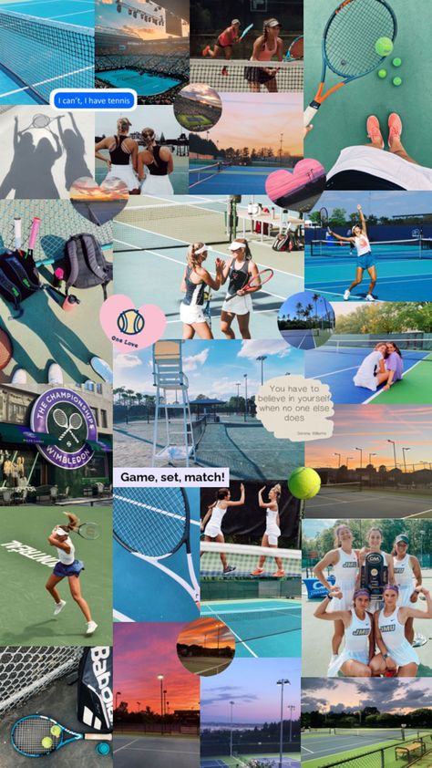 #tennis #collage Tennis Collage, Tennis Wallpaper, Tennis Lifestyle, Tennis Funny, Tennis Aesthetic, Tennis Party, Tennis Life, Sports Wallpapers, School Team