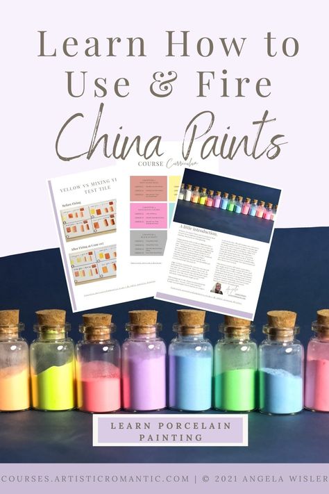 How to Use and Fire China Paints Porcelain Painting Course China Painting Ideas, Painting Courses, Kiln Firing, China Painting, Painting Lessons, Bottle Painting, Rose Painting, Free Courses, Online Painting