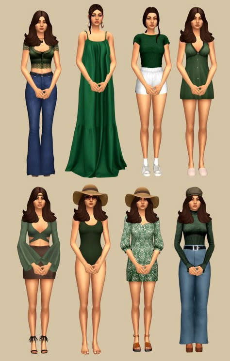 Sims Looks Ideas, Sims Casual Outfit, Sims 4 Looks Ideas, Cute Sims 4 Characters No Cc, Mom Outfits Sims 4 Cc, Basegame Sims Outfits, Mom Outfits Sims 4, Sims 4 Sims Characters No Cc, Sims 4 Base Game Outfits Ideas No Cc