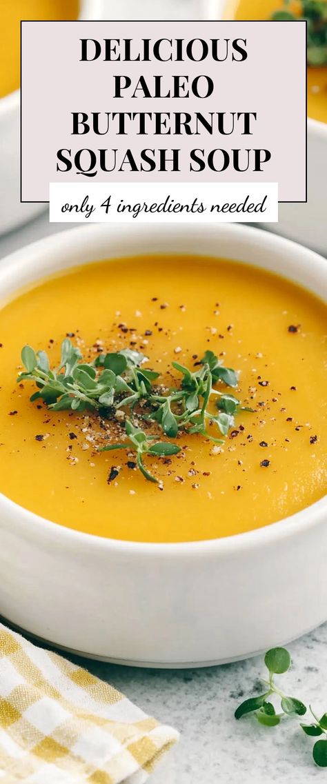 Image for Delicious Paleo Butternut Squash Soup Paleo Butternut Squash Soup, Butternut Squash Soup Creamy, Postpartum Recipes, Soup Creamy, Lactation Recipes, Cozy Dinner, Work Family, Butternut Squash Soup, Squash Soup