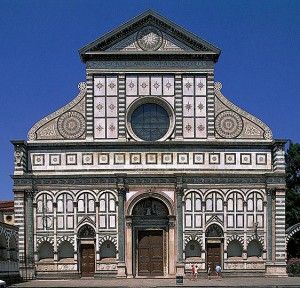 The facade of Santa Maria Novella in Florence, by Alberti. Though it's not rain screen by definition, but convey the similar idea of departing the external facade away from the internal structure. Florence Sightseeing, Architectural Aesthetic, Architecture 101, Filippo Brunelleschi, Church Building Design, Architectural Orders, Sacred Sites, Santa Maria Novella, Neoclassical Architecture