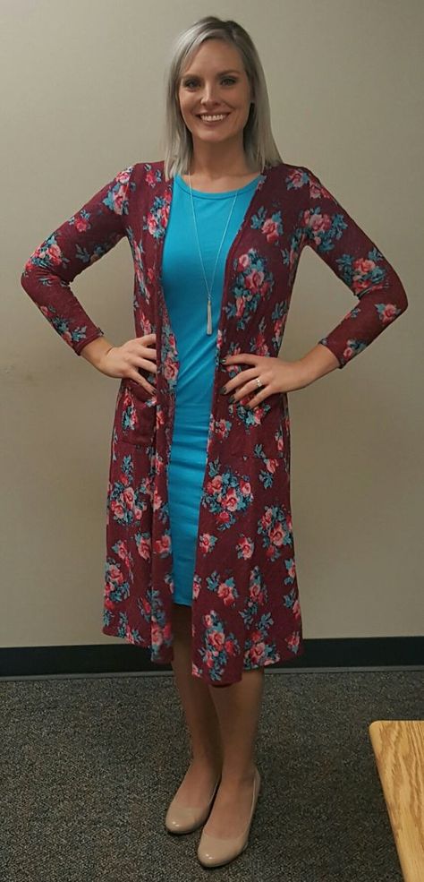 Lula Outfits, Dress Cardigan, Lula Roe, Online Business Tools, Burgundy Fashion, Lularoe Outfits, Lularoe Julia, Lularoe Styling, Lula Roe Outfits