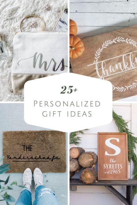 DIY Personalized Gifts [Made with Cricut!] Diy Adult Christmas Gifts, Vinyl Gift Ideas, Gifts Made With Cricut, Diy Personalized Gifts, Cute Personalized Gifts, Cricut Birthday, Personalised Gifts Diy, Diy Monogram, Gift Card Envelope