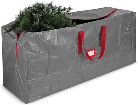 Fits up to 9' tall trees. Christmas Tree Bag, Christmas Ornament Storage, Christmas Tree Storage Bag, Christmas Tree Storage, Tree Bag, Holiday Storage, Large Christmas Tree, Beg Tangan, Home Basics