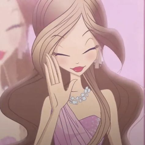 Iconic Pfp Aesthetic, Pink Winx Club, Flora Winx Club Icon, Pink Cartoon Aesthetic, Winx Club Pfp, Winx Pfp, Flora Icon, Baddie Pfp Pink, Klub Winx