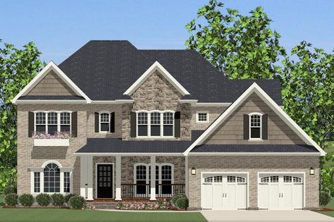 House Plan 898-7 Roof Ideas, Luxury Plan, French Doors Exterior, Monster House Plans, Suburban House, Bloxburg Decals, Exterior Renovation, Farmhouse Style House Plans, Traditional House Plan