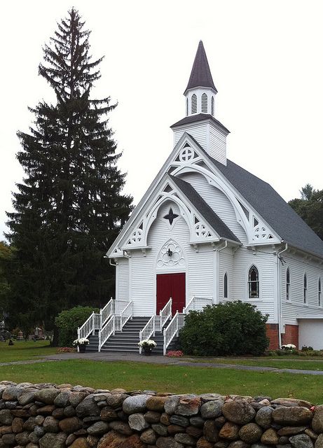 white church--(This rather looks like our old country church in Minn....Diane) Warm Memories. Abandoned Churches, St Brigid, Old Country Churches, Catholic Churches, Church Pictures, Take Me To Church, Country Church, Old Churches, Cathedral Church