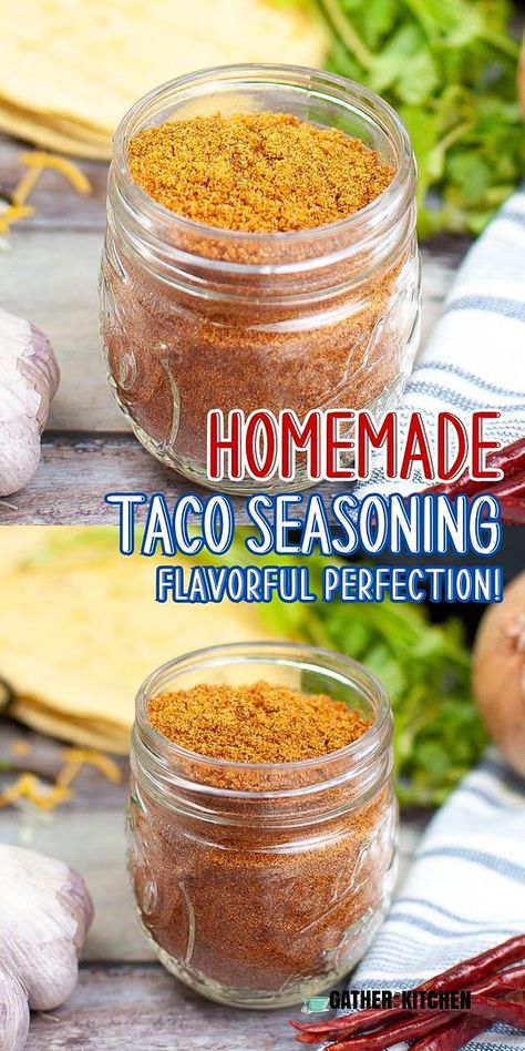 Master the art of homemade taco seasoning with this simple and delicious recipe. Perfect for seasoning mixes, ground beef, or any Mexican dish, this taco spice mix is a must-have in your kitchen. Say goodbye to store-bought packets and hello to fresh, yummy food every time. Best Taco Seasoning Homemade, Taco Seasoning Packet Recipe, Easy Homemade Taco Seasoning, Taco Spice Mix Recipes, Taco Spice Recipe, Homemade Taco Seasoning Easy, Home Made Taco Seasoning, Taco Mix Recipe, Taco Seasoning Homemade