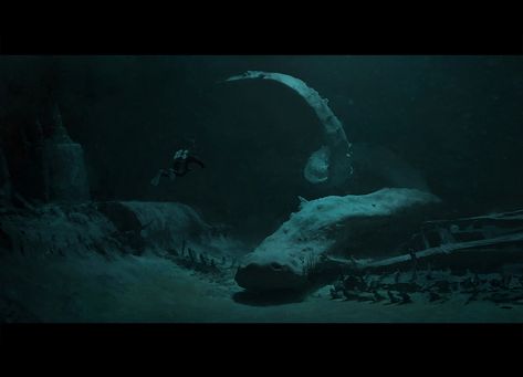 ArtStation - Deep Sea Scavengers, Tobias Jonassen Deep Sea Horror Art, Deep Sea Scary, Deep Sea Landscape, Deep Sea Photography, Deep Sea City, Deep Sea Horror, Deep Sea Aesthetic, Underwater Movie, Underwater Cavern