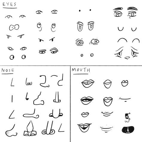 Comic Character Design Simple, Face Illustration Art, Illustration Eyes, Illustration Faces, Faces Illustration, Illustrations Simple, Face Doodles, Faces Drawing, Expressive Faces