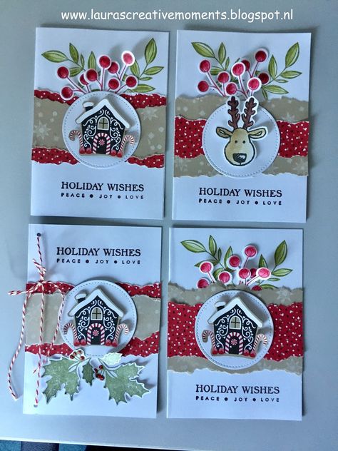 Advent Wreaths, Gingerbread Cards, Candy Cane Cards, Stampin Up Weihnachten, Candy Card, Christmas Tables, Handmade Christmas Cards, Christmas Card Inspiration, Christmas Paper Crafts