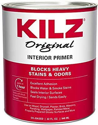 Amazon.com: KILZ Original Multi-Surface Stain Blocking Interior Oil-Based Primer/Sealer, White, 1 Quart: Home Improvement Kilz Primer, Painting Oak Cabinets, Water Based Primer, Using A Paint Sprayer, Best Primer, Oil Based Stain, Peeling Paint, White Flat, Paint Primer