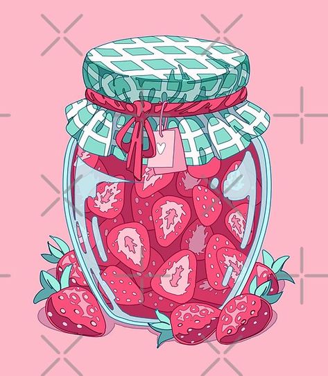 A cute red jar with some strawberry jam A kawaii design with a stylish jar and some delicious strawberry jam. A great gift for someone who loves sweets, grandmother's country jam, and cute drawings in anime style. A great option for those who love Japanese and Korean styles. strawberry, strawberries, jam, jar, food, cute, fruit, sweet, red, delicious, yummy, jelly, kawaii, gifts, jammer, berry, summer, pink, red, aesthetic Apricot Mayor, Jam Strawberry, Country Jam, Love Japanese, Kawaii Design, Strawberry Jam, Anime Style, Apricot, Strawberries