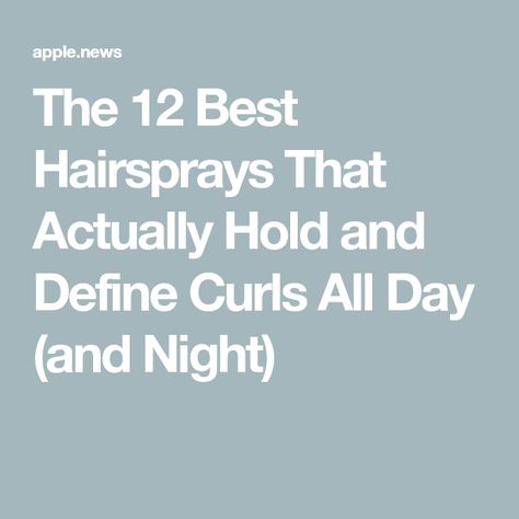 Best Hairspray To Hold Curls, Hair Setting Spray, Best Hairspray, Define Curls, Defined Curls, Setting Spray, Wedding Board, Day And Night, Thing 1 Thing 2