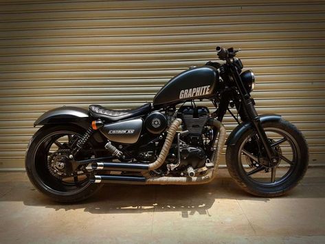 BULLETEER CUSTOM # Royal Enfield Thunderbird 350 "Graphite" Dyna Motorcycle, Royal Enfield Thunderbird 350, Meteor 350, Enfield Thunderbird, Harley Davidson Cake, Harley Davidson Painting, Royal Enfield Modified, Harley Davidson Wallpaper, Harley Davidson Baggers