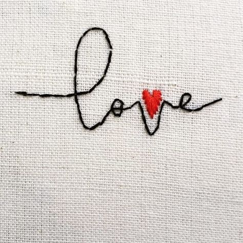 Clothes Embroidery Diy, Simple Hand Embroidery Patterns, Embroidery Hearts, Diy Embroidery Designs, Embroidery Tshirt, Diy Sweatshirt, Basic Embroidery Stitches, Pola Sulam, Embroidery On Clothes