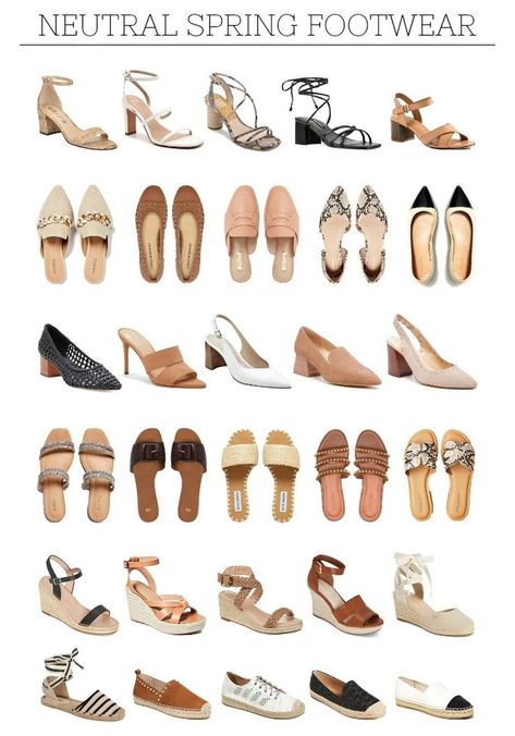 neutral spring footwear under $70  #womensfashion #springshoes Flat Sandals Outfit, Spring Footwear, Travel Fashion Airport, Penny Pincher Fashion, Minimal Shoes, Penny Pincher, Shoe Wardrobe, Affordable Shoes, Trip Essentials