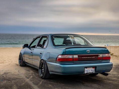 Juan on Instagram: “@celly_sally92 let’s go for a drive to the beach babe! ————————————————————————— Please give my photography page @jld_visuals a follow.…” Toyota Corolla 1995 Modified, Toyota Sedan, Corolla 1995, Corolla Ae101, B13 Nissan, Toyota Tercel, Bmw Z3, Suzuki Samurai, Car Inspiration