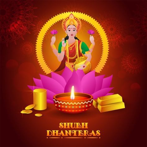 Laxmi Illustration, Varamahalakshmi Wishes, Maha Laxmi, Save Water Poster Drawing, Save Water Poster, Morning Massage, Good Morning Massage, Goddess Of Wealth, Happy Dhanteras