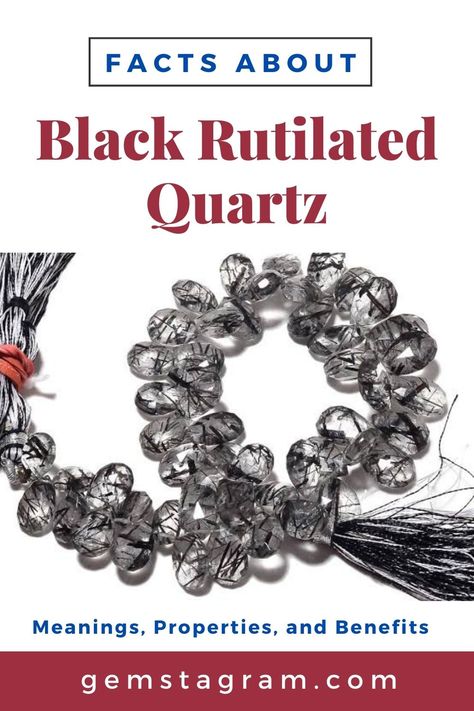 Black rutilated quartz is a powerful stone that can be used in therapeutic methods along with other crystals. Black Rutile Quartz Meaning, Black Rutilated Quartz Meaning, Rutilated Quartz Meaning, Crystals Meanings, White Quartz Crystal, Rutilated Quartz Crystal, Black Rutilated Quartz, Crystals Healing Properties, Crystals Healing