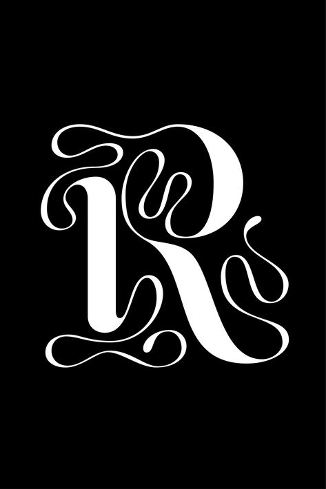 R letter typography design inspiration by Tina Smith Typeface Alphabet, Type Alphabet, Makeup Logo Design, R Letter, The Letter R, Typography Design Inspiration, Design Alphabet, Display Typeface, Cool Typography