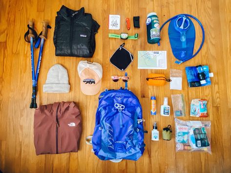 Hiking Backpack Essentials, Day Hike Packing List, Overnight Backpacking, Travelling Tips, Camping Inspiration, Survival Stuff, Backpack Essentials, 10 Essentials, Backpack Hiking