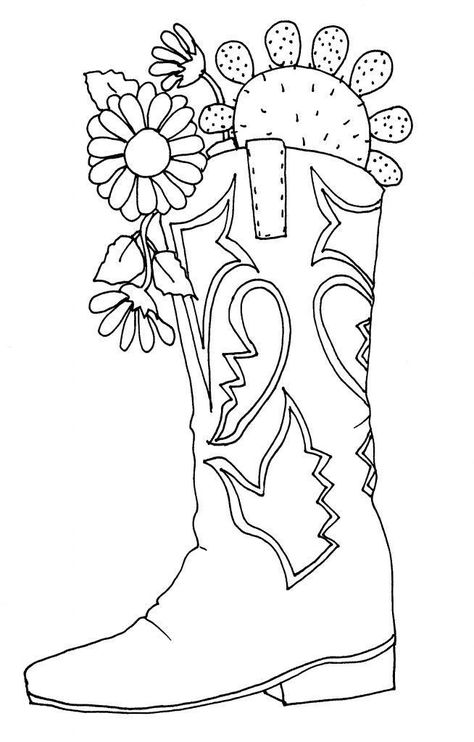 Digi Stamps Free, Wilde Westen, Coloring Book Art, Digi Stamps, Cute Coloring Pages, Color Pages, Cowboy Boot, Coloring Book Pages, Coloring Pictures