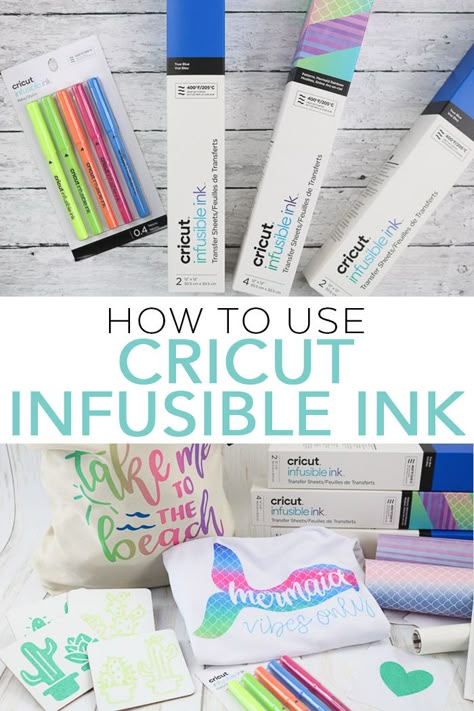 Learn how to use Cricut infusible ink! You can put this on everything from shirts to totebags to coasters and more! See our instructions to make sure your projects turn out! #cricut #cricutmade #madewithmichaels #infusibleink Infusible Ink Projects, Cricut Explore Air Projects, How To Use Cricut, Cricut Help, Cricut Maker 3, Cricut Supplies, Cricut Hacks, Cricut Explore Projects, Projets Cricut