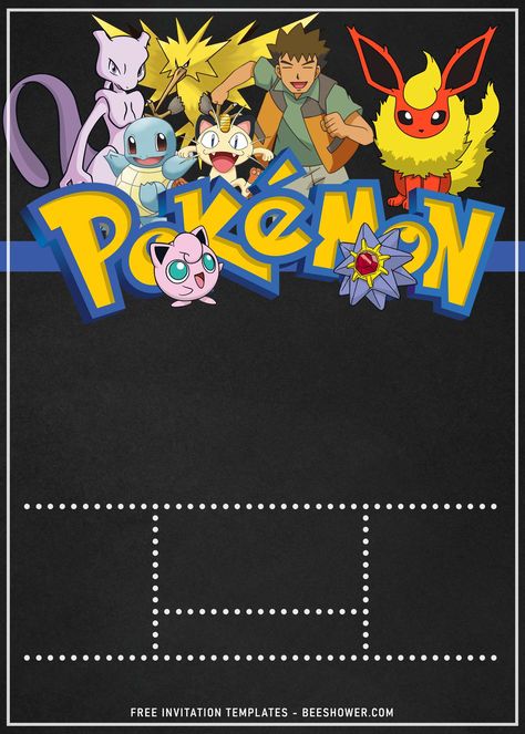 Download Now 11+ Pokemon Baby Shower Invitation Templates Pokemon Birthday Party Printables Free, Pokemon Birthday Party Invitations Free Printable, Pokemon Party Invitations Free, Pokemon Birthday Invites Free Printable, Pokemon Birthday Invitations Free, Pokémon Birthday Invitation, Pokemon Chalkboard, Pokemon Birthday Invitations Template, Pokemon Invitations Template