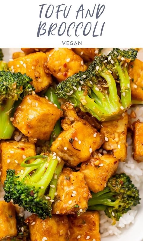 Easy Dinner Vegetarian, Tofu And Broccoli, Tofu Broccoli, Broccoli Tofu, Meatless Dishes, Delicious Vegetarian Dinner, Pan Fried Tofu, Vegetarian Dinner Ideas, Easy To Cook Meals