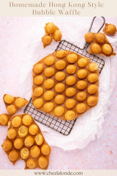 Savory Bubble Waffles, Waffle Bubble, Chinese Dessert Recipe, Food Tattoo, Crispy Waffles, Bubble Waffles, Savory Pastries, Bubble Texture, Egg Waffle