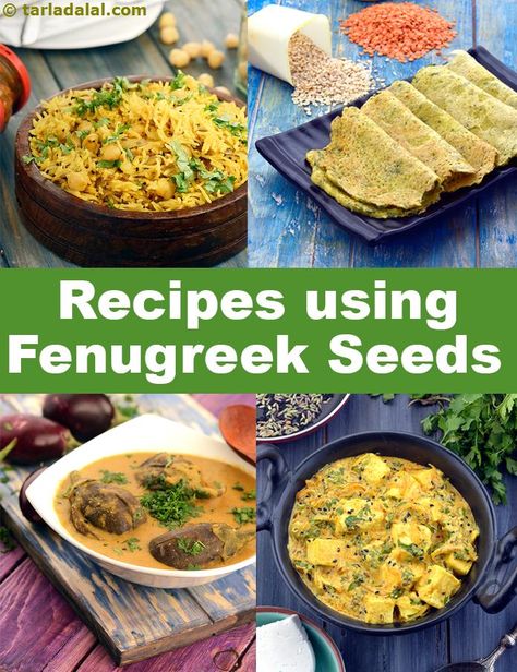 422 fenugreek seeds recipes | Methi seeds Recipes, Tarladalal.com Fenugreek Seed Recipes, Recipes With Fenugreek Seeds, How To Eat Fenugreek Seeds, Recipes With Fenugreek Powder, How To Use Fenugreek Seeds, Fenugreek Seeds Recipe, Fenugreek Powder Recipes, Fenugreek Recipes Cooking, Fenugreek Recipes