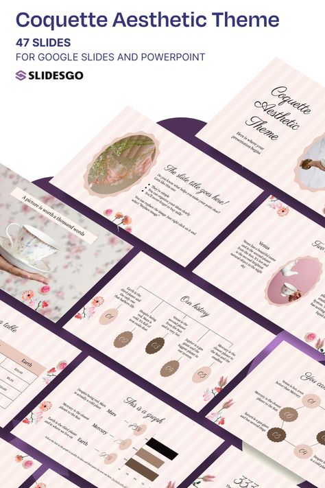 Coquette Aesthetic Theme I Google Slides & PowerPoint Presentation Template Coquette Powerpoint, Coquette Presentation, Slidesgo Templates, Picture Minimalist, Theme Presentation, Presentation Maker, Powerpoint Tutorial, Teacher Toolkit, Aesthetic Pretty