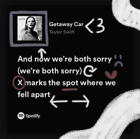 Gateway Car Taylor Swift, Getaway Car Taylor Swift, Taylor Swift Spotify, Color Me Mine, Taylor Lyrics, Swift Lyrics, Getaway Car, Taylor Swift Album, Taylor Swift Lyrics