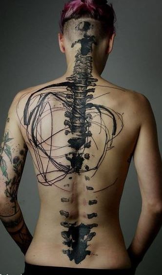 Spinal Bone Tattoo, Skeletal Back Tattoo, Spine Tattoo Of Spine Bones, Spine Tattoos Dark, Vertabre Tattoos, Spine Bones Tattoo, Mechanical Spine Tattoo, Spine Tattoo Skeleton, Spine Anatomy Tattoo