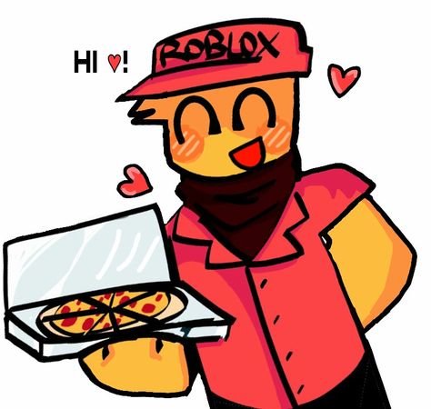 Roblox Pizza, Work At A Pizza Place, Pizza Delivery Boy, Roblox Gameplay, Roblox Fanart, Pizza Guy, Pizza Boy, Cute Pizza, Pizza Delivery Guy