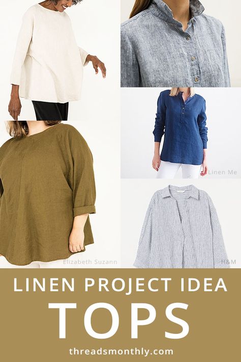 41 Linen Sewing Project Ideas with Free Patterns & Tutorials Linen Shirt Pattern Plus Size, Linen Shirts Women Tunic Tops Sewing Patterns, Patterns For Linen Clothes, Women's Blouse Patterns For Women, Linnet Sewing Patterns, Sewing Pattern Linen Top, Linen Blouse Pattern Free, Diy Linen Top Sewing Patterns, Boxy Top Pattern Free