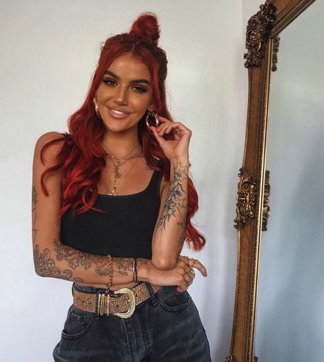 Red Hair Tattoos, Red Hair Inspo, Girls With Red Hair, Hair Tattoos, Mode Boho, Copper Hair, Orange Hair, Hair Inspo Color, Ginger Hair