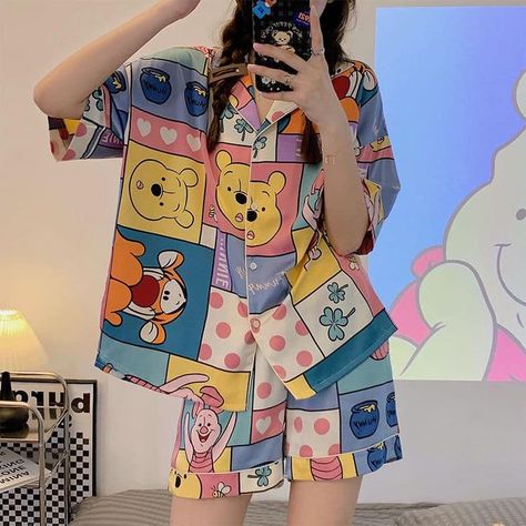 Female Sleepwear, Maternity Trousers, Night Pajama, Silk Pajamas Women, Cute Pjs, Disney Pajamas, Pajama Fashion, Pyjamas Womens, Cute Sleepwear