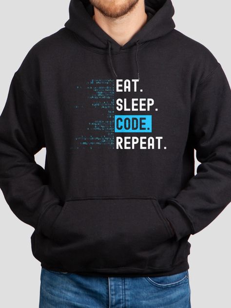 Software Engineer Hoodie Programmer Hoodie Coder Gift Coding - Etsy Tech Hoodie Design, Computer Science Student, Eat Sleep Code, Engineer Gifts, Design Sheet, Dream Desk, Eat Sleep Repeat, Computer Nerd, Engineering Gifts