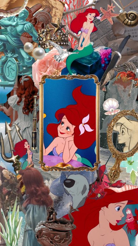 Princess Aesthetic Art, Disney Princess Aesthetic, Ariel Wallpaper, Little Mermaid Wallpaper, Disney Princess Characters, Mermaid Wallpapers, Disney Princess Images, Aesthetic Fonts, Princess Ariel