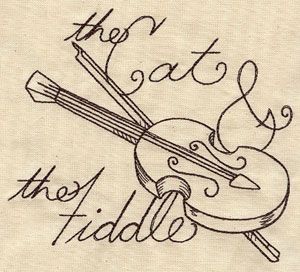 Nursery Rhymes - Cat and the Fiddle Sketch design (UT4866) from UrbanThreads.com Waffle Weave Towels, Animal Embroidery Designs, Urban Threads, Cat Items, Animal Embroidery, Towel Colors, Free Machine Embroidery Designs, Embroidery Library, Waffle Weave